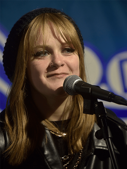 Girl with microphone